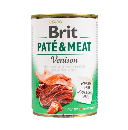 Brit Pate & Meat Dog з олениною 400 г